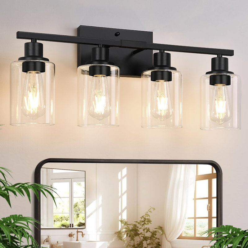 Adamary 4 - Light Dimmable Vanity Light, Matte Black
