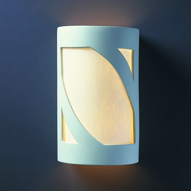 Slayden Ceramic LED Wall Light, Incandescent, 9.5" H x 5.75" W x 4.5" D