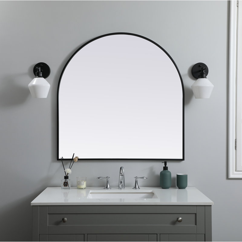 Miroir mural Sabine, Noir, 36 po x 36 po
