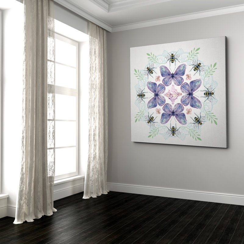 Art sur toile Nature kaléidoscope I, H 16 po x l 16 po x P 1,5 po, Toile tendue