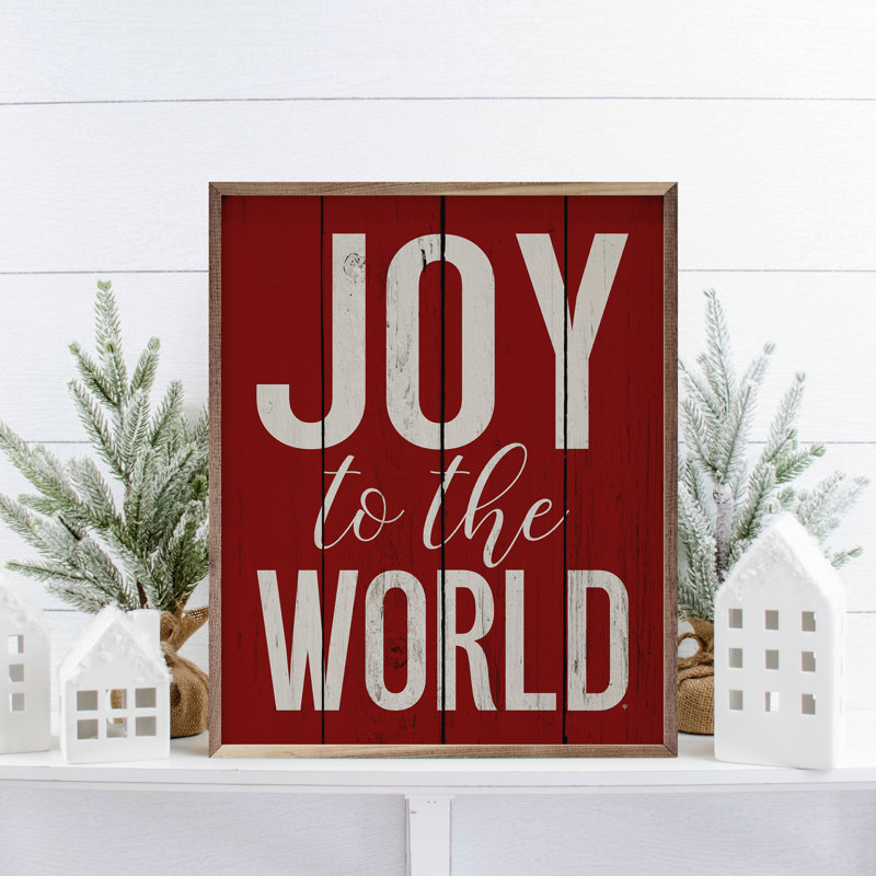 Joy To The World - rouge, H 20 po x l 16 po