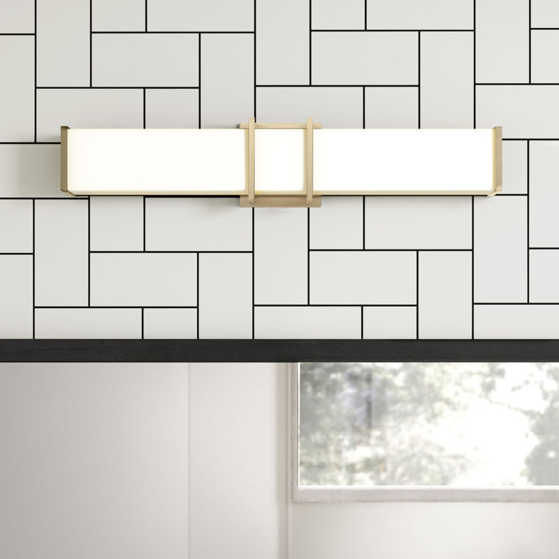 Chania Dimmable LED Bath Sconce, Brushed Gold