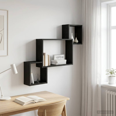  Wall Shelf with Shelf Wall-mounted with Storage Engineered Wood Home