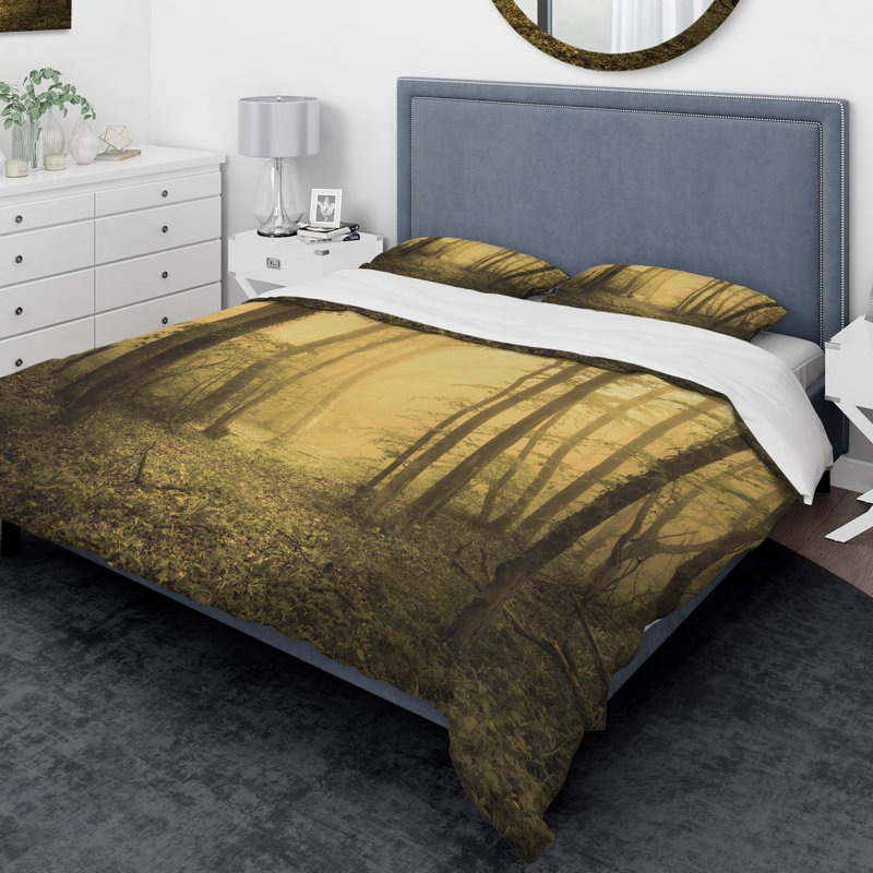 Ensemble de housse de couette designart trail through, Housse de couette très grand + 2 taies décoratives