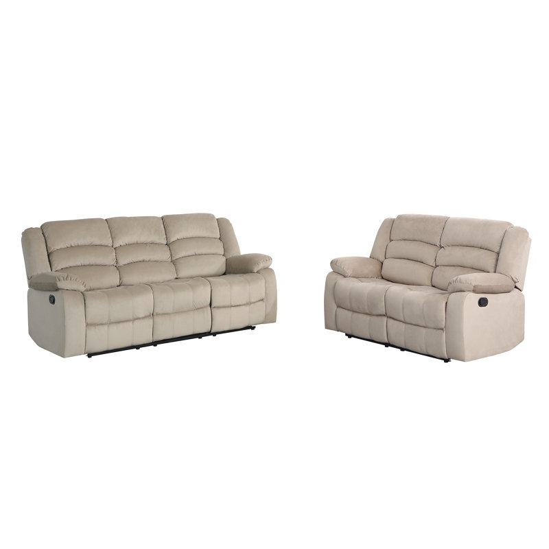 Ensemble de salon 2 pièces inclinable, Beige