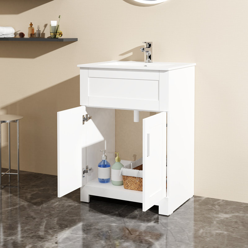 24" Sink Bathroom Vanity Laundry Cabinet Combo