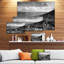 «Sunrise over Sicily Black and White», reproduction de photo sur toile tendue encadrée-64615068