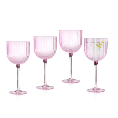 Ensemble de 4 verres à pied Cranberry