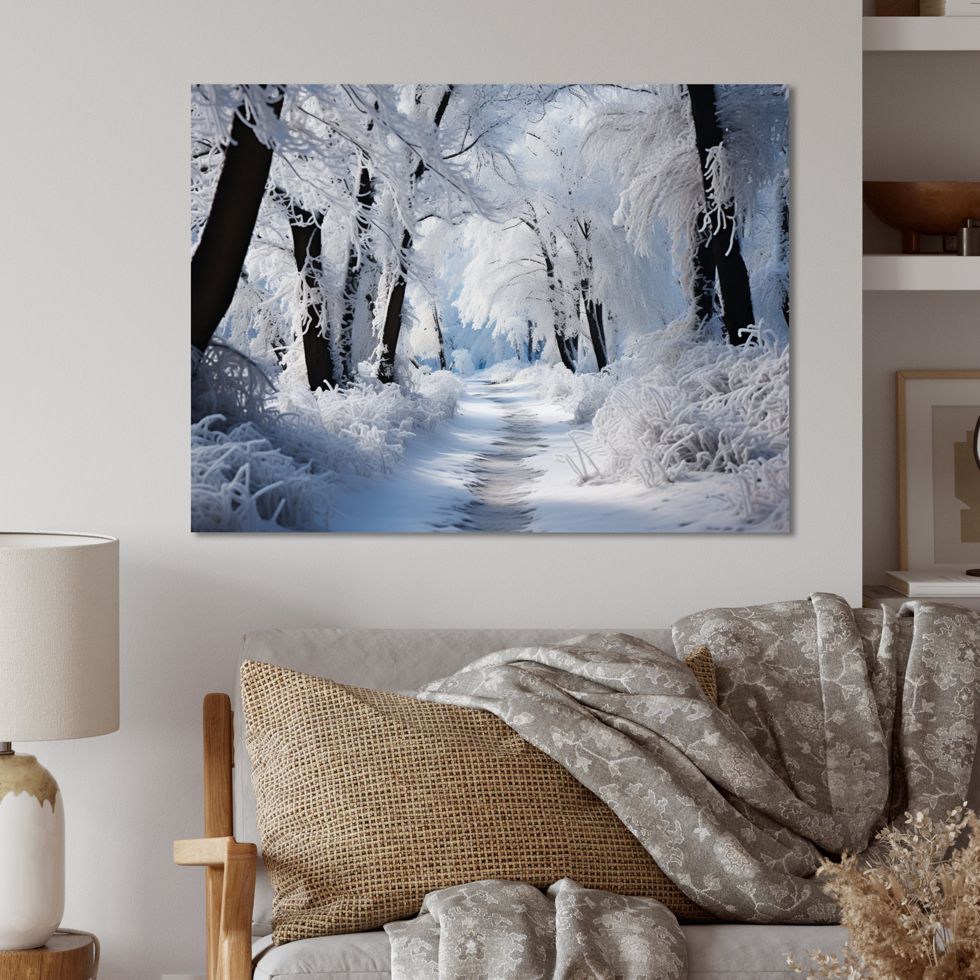Visual Reference: Ebern Designs Winter Frosty Forest Ii