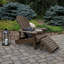 Chaise Adirondack pliante en plastique avec repose-pieds Anette-1077338582