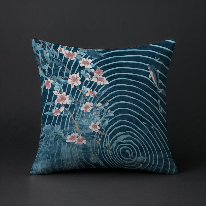 Coussin décoratif intérieur et extérieur Modern, Gris abstrait 176, Carré 18 po