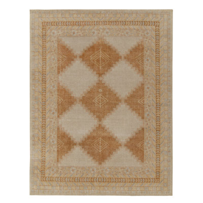 Distressed Homage Wool Geometric Area Rug