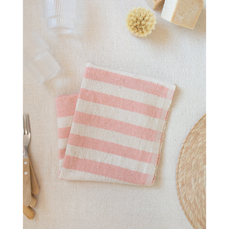 Débarbouillette à rayures Blush