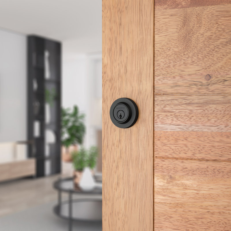 Baldwin Reserve Double Cylinder Contemporary Round Deadbolt, Yes, Keyed Alike