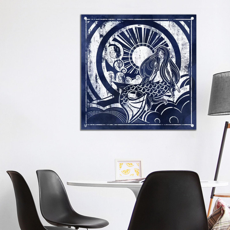 Ink Dip Mermaid by PI Galerie - Wrapped Canvas Gallery-Wrapped Canvas Giclée, 94cm H x 94cm W