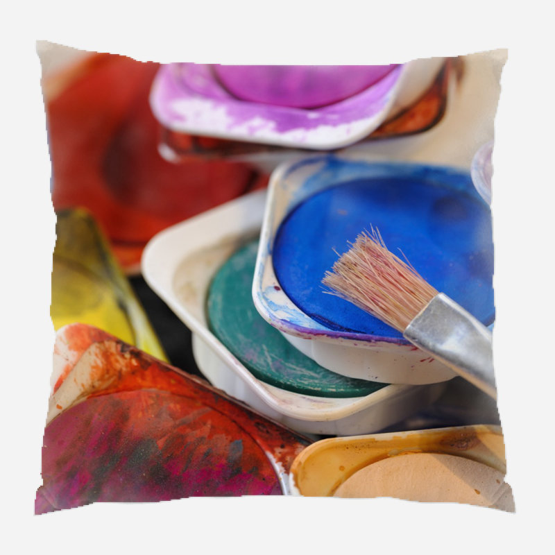 Outdoor Reversible Throw Pillow, Microsuede, Indoor