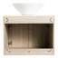 Lavabo pour salle de bain blanc rond en céramique, construction solide, faible densité de saleté, look élégant de 17,09 po de largeur, facile à essuyer, profondeur