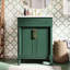 Meuble-lavabo de salle de bain d'une largeur de 24 po, lavabo en céramique intégré, armoire à 2 portes, solution d'espace pour tablettes moyennes et réglables, dimension gracieuse de la conception du lavabo, rangement, petits espaces,