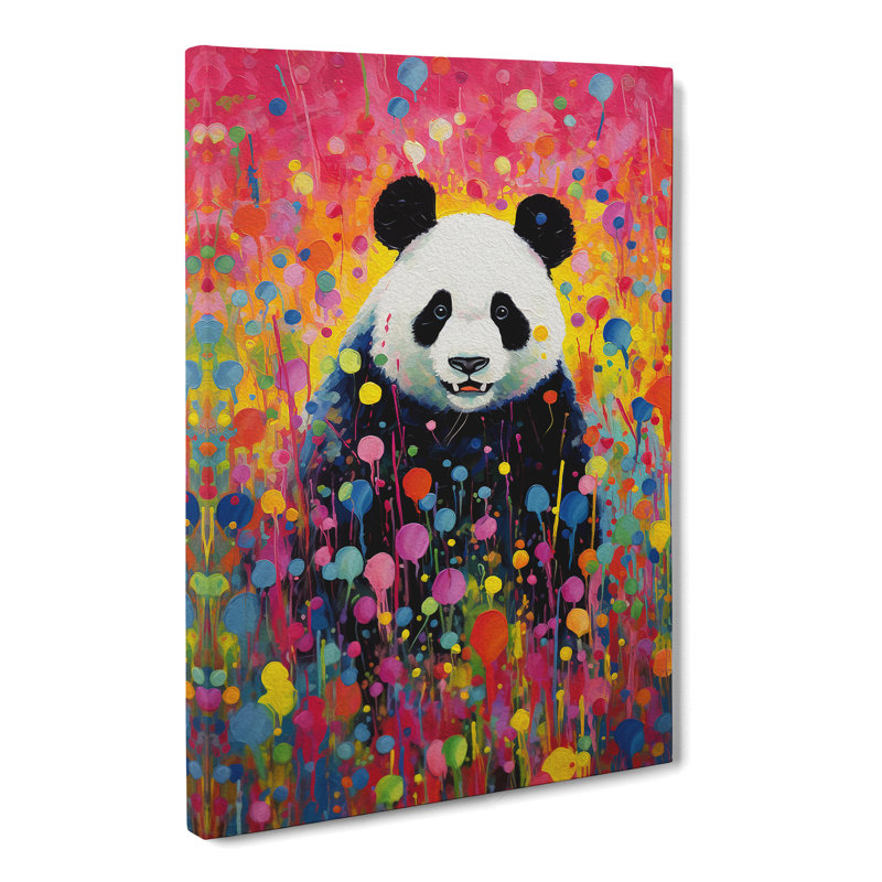 Panda Colour Field No.2 - No Frame Print, 50cm H x 35cm W x 3cm D