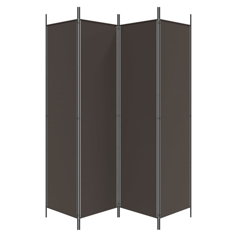 Kasimir Folding Room Divider, 220cm H x 200cm W, Brown, 4