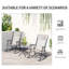 Ensemble de chaises berçantes 3 pièces Outsunny