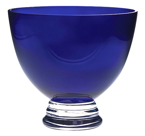 Warner Handmade Glass Decorative Bowl, 9.38" H x 10.63" W x 10.63" D