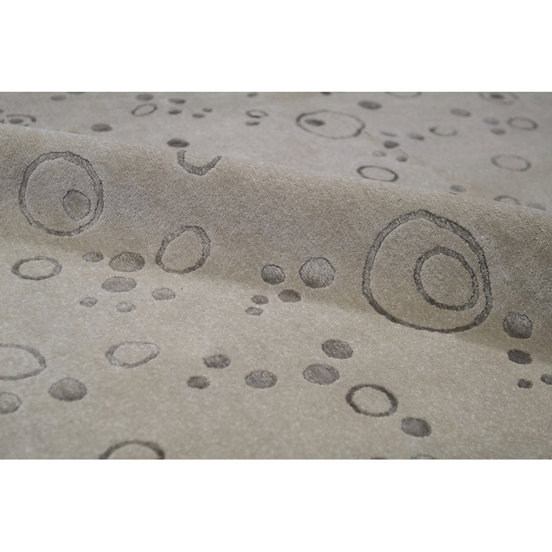 Tapis beige noué à la main de haute qualité