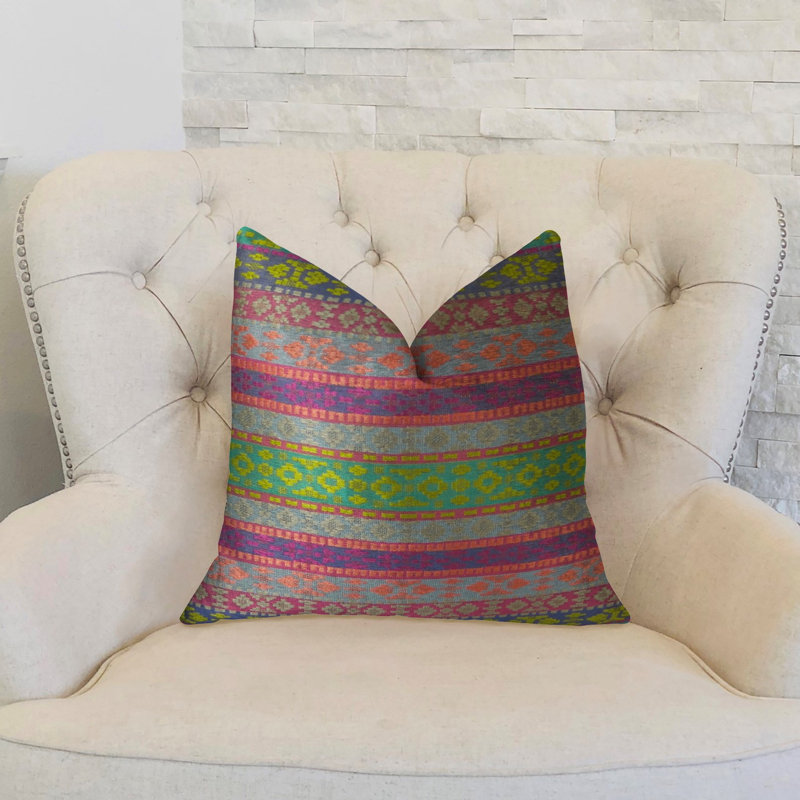 Avalanche Geometric Reversible Throw Pillow, 16" x 16", Throw Pillow