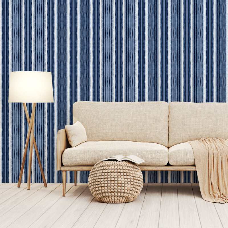 Rouleau de papier peint adhésif lisse L 16 pi x l 1,7 po Stripe