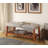 Charla Light Gray Fabric & Oak Finish Bench-1023686374
