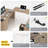 106.3'' Height Adjustable U-Shaped Executive Desk with File Cabinets-123629103