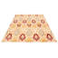 Tapis ivoire en laine noué à la main de conception unique 9 pi x 11 pi 10 po New Age