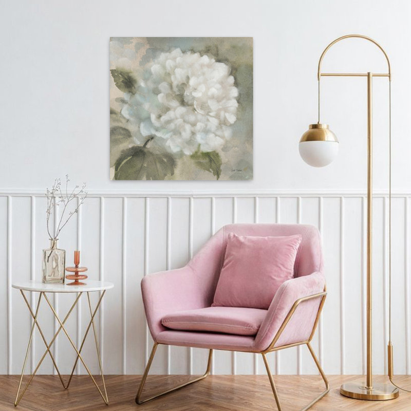 Art floral traditionnel d'hortensia doux, H 32 po x l 32 po