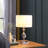 19.75" Solid Crystal Orb Metal Table Lamp