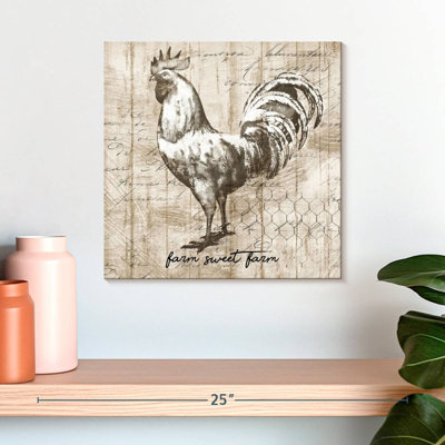 Kema Rustic Farm Rooster Wall Sign