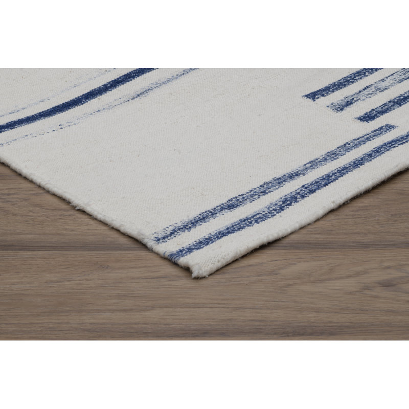 Mahon Aqua Area Rug, Rectangle 6' x 9'