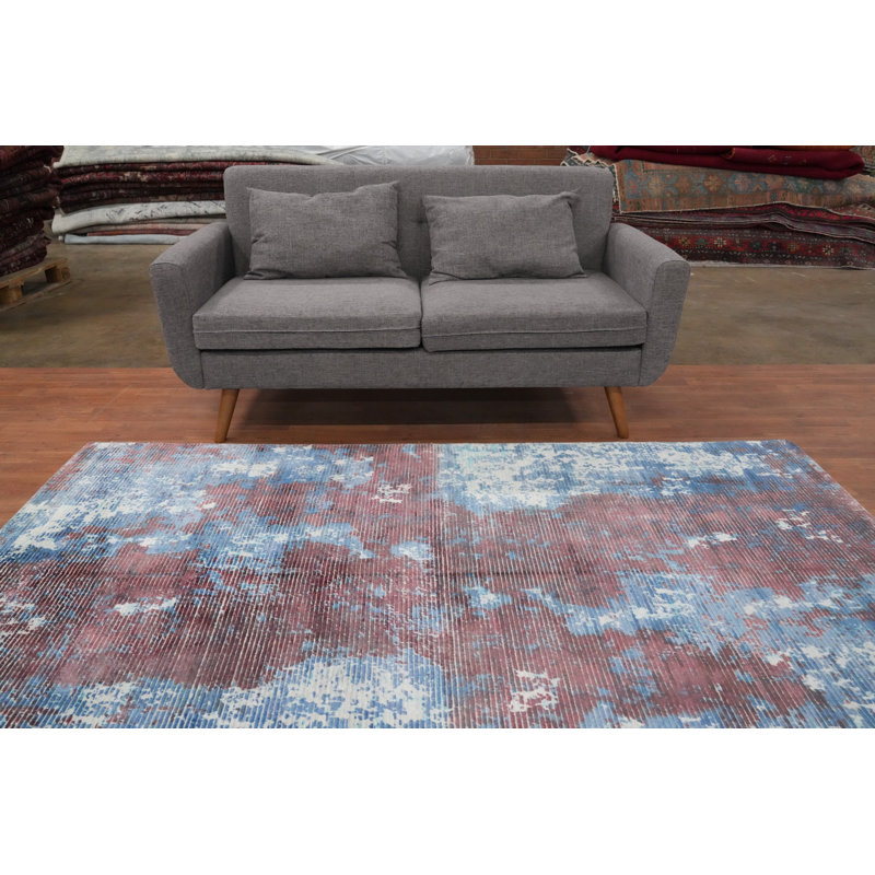 Abstract Handmade Area Rug 5x8