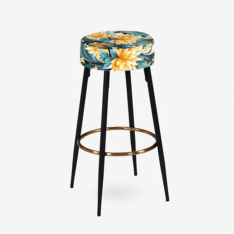 Stidams - Ensemble de 2 tabourets floraux