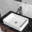 Lavabo de salle de bain vasque rectangulaire en céramique blanche L 24 po x l 14 po
