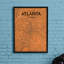 Atlanta City Map - No Frame Print-10712256