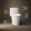 Veil™ One-Piece Elongated Dual-Flush Toilet with Skirted Trapway and Concealed Cords-101380513