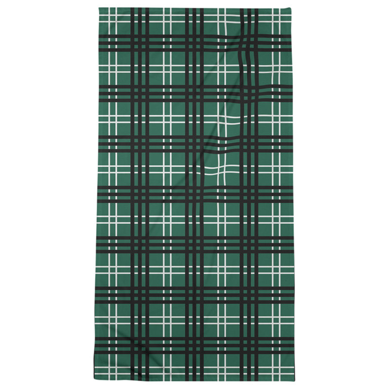 Bath Towel, Gotham Green/White/Stealth Black, Microfiber
