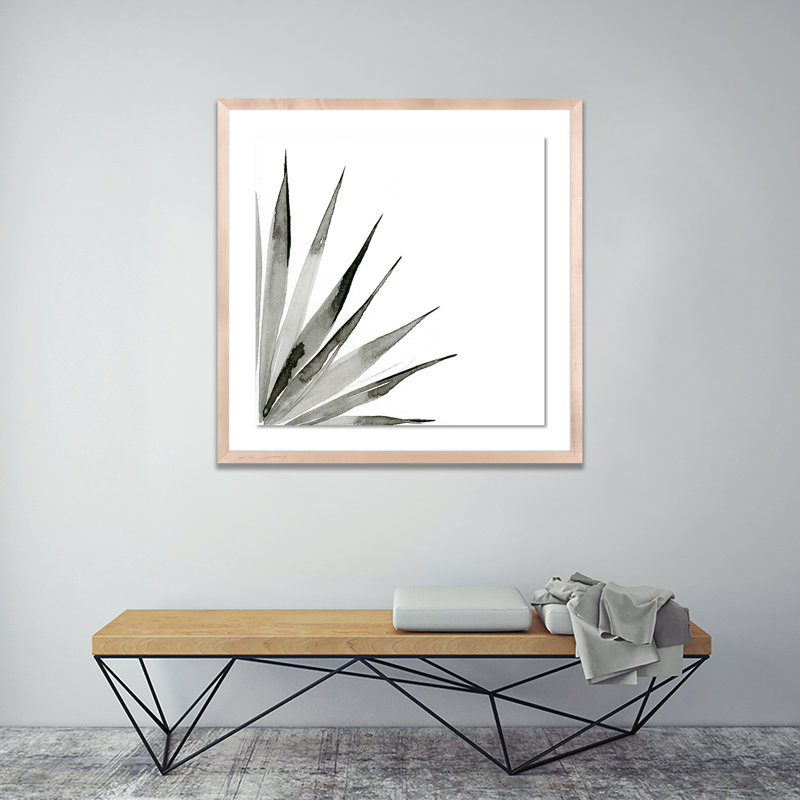 Agave II Print by Jess Engle, 24" H x 24" W x 1.5" D, Natural