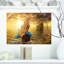Sea Mermaid with Ghost Ship - impression d'art graphique-2013929237-2028516243