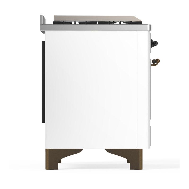 Majestic III Series 48 Inch Dual Fuel Range with 5 Sealed Burners, Griddle, Frenchtop in Burgundy (Natural Gas, Chrome Trim)