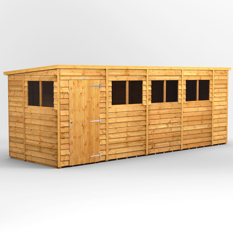 Powersheds Timber Overlap Pent Garden Shed