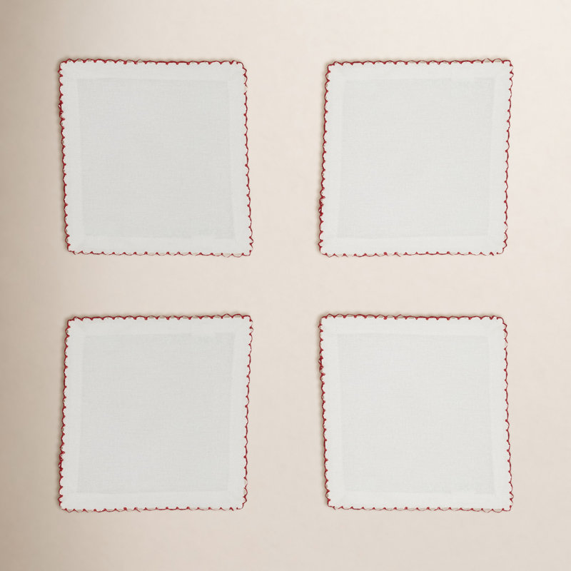 Serviette de table en coton 20 po Vessie, Rouge, 20 po x 20 po