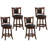 Acelee Swivel Upholstered Counter Stool with Solid Wood Frame-733383386-733383387