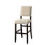 Tabourets de bar à hauteur de comptoir, 2 pièces, aspect rustique, tissu semblable au lin, bois massif, garniture cloutée, chaises 2 pièces en noir antique, housse, design-1421897627