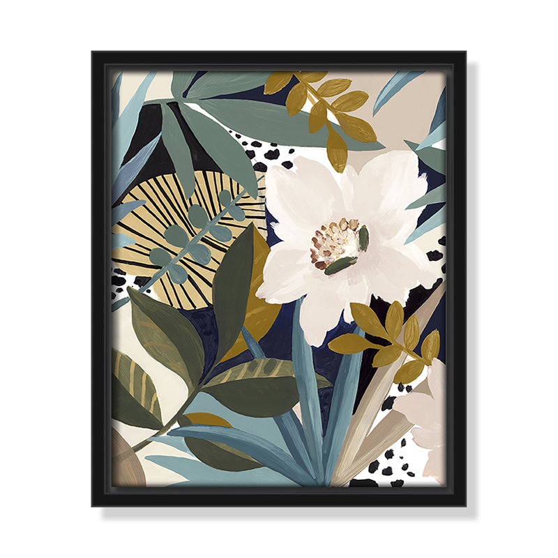 «Floral Symphony I Print» par Eva Watts, Noir, H 11,5 po x l 9,5 po